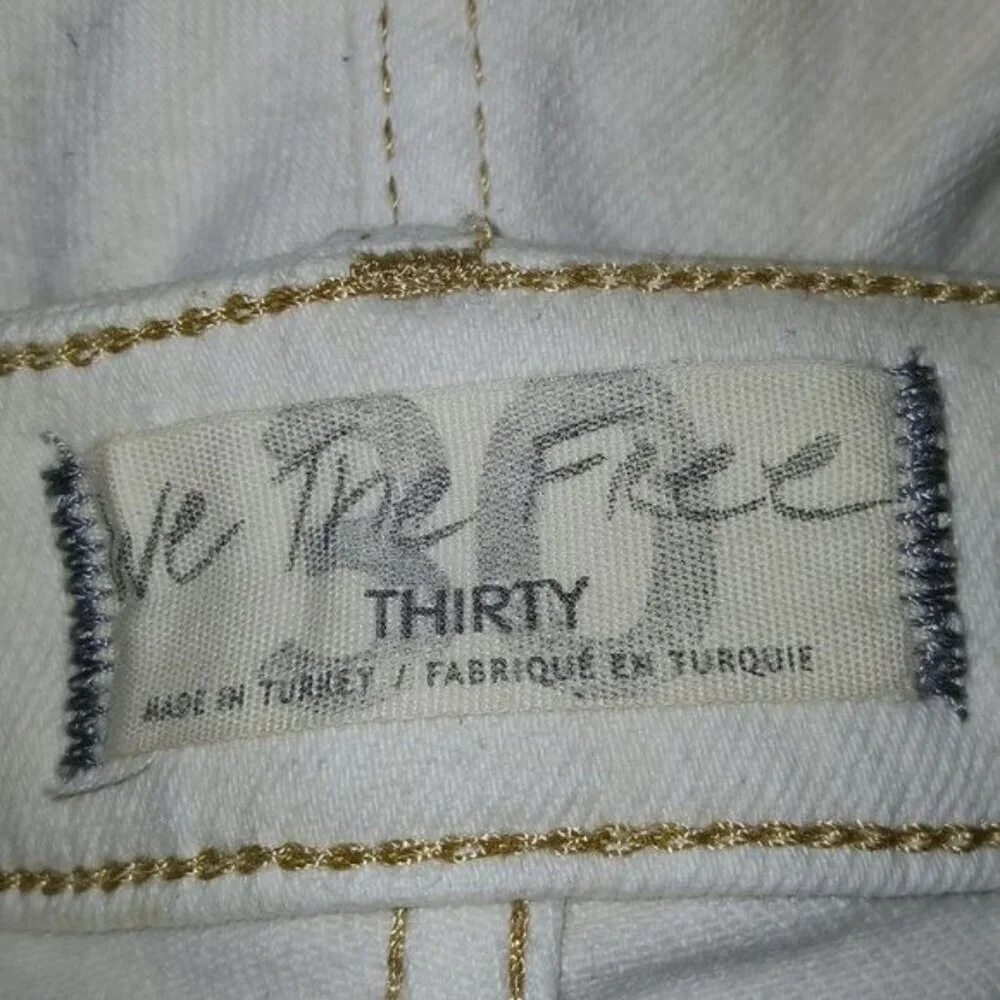 Free People White High Waist Skinny Jeans